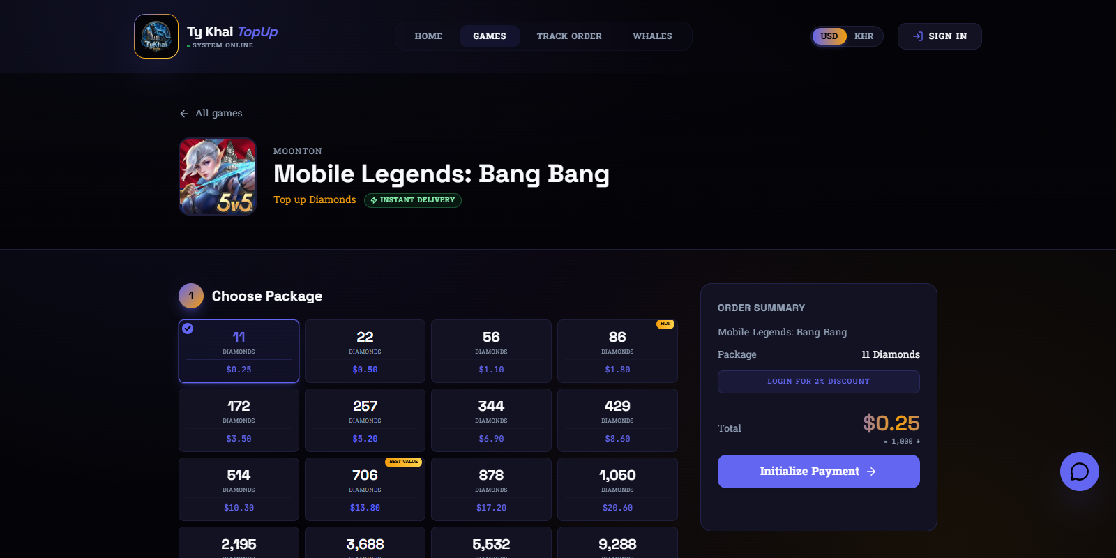 Ty Khai TopUp — Game Top-Up Store — screenshot 2